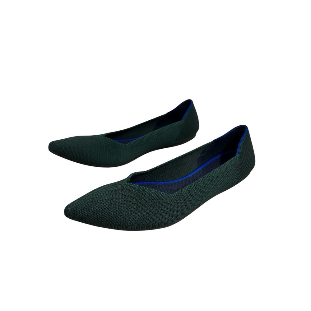 Rothy’s The Point Emerald Green Pointed Toe Ballet Flats Women’s Size 11 Slip On - Picture 6 of 10